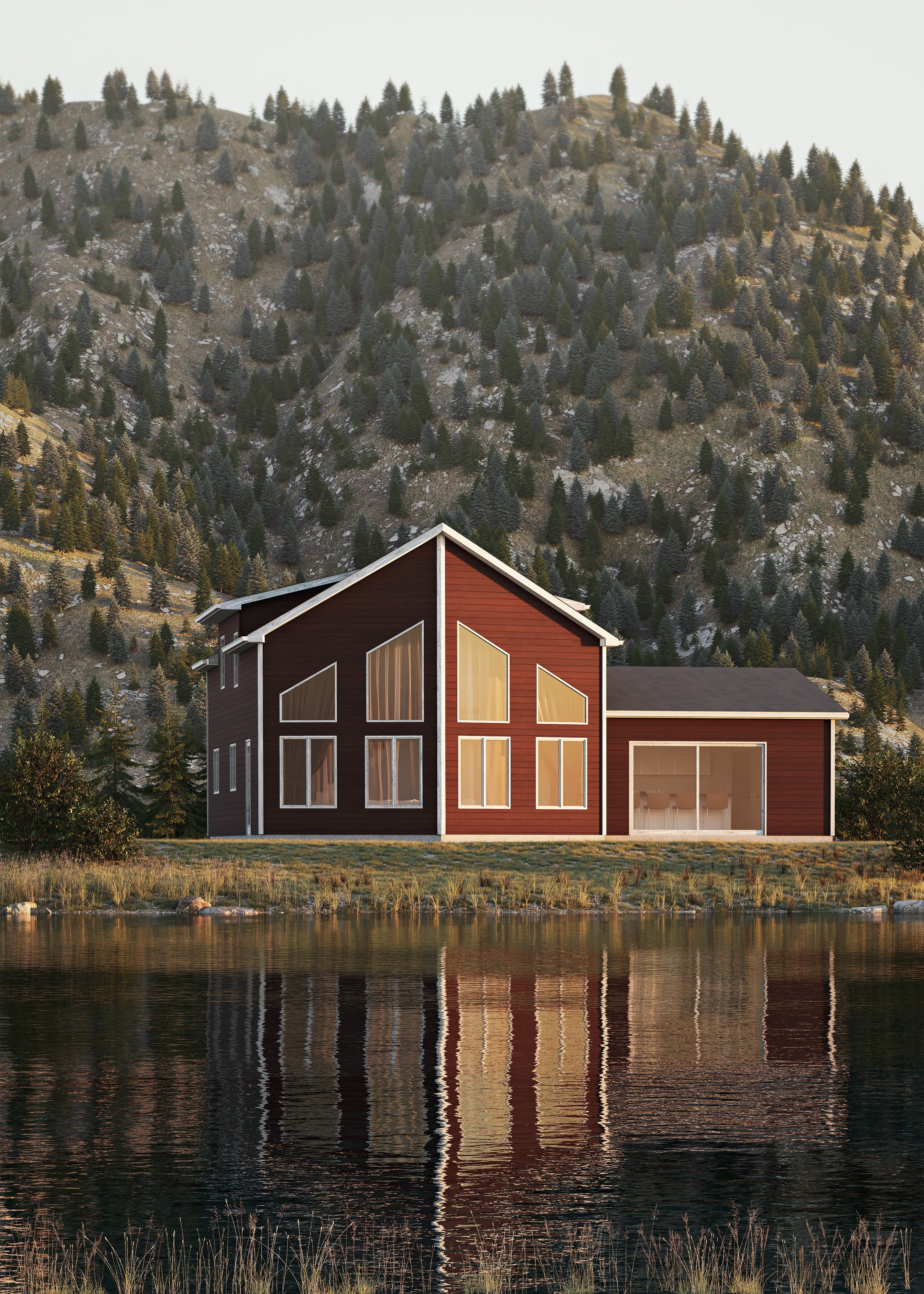 Cape Smokey prefab home plan rendering