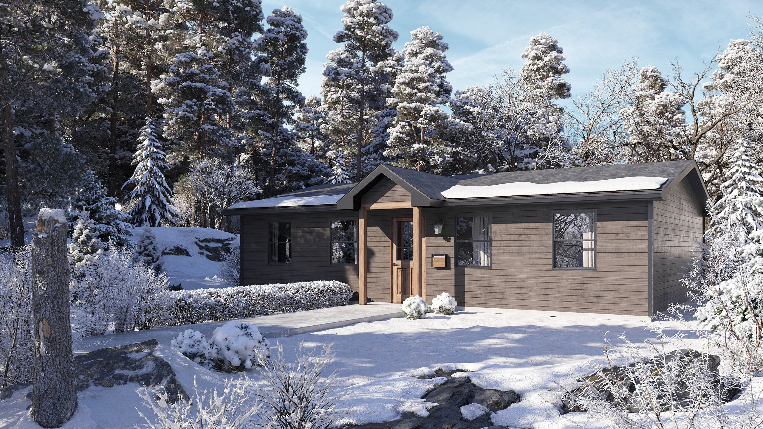 Renfrew prefab home plan rendering