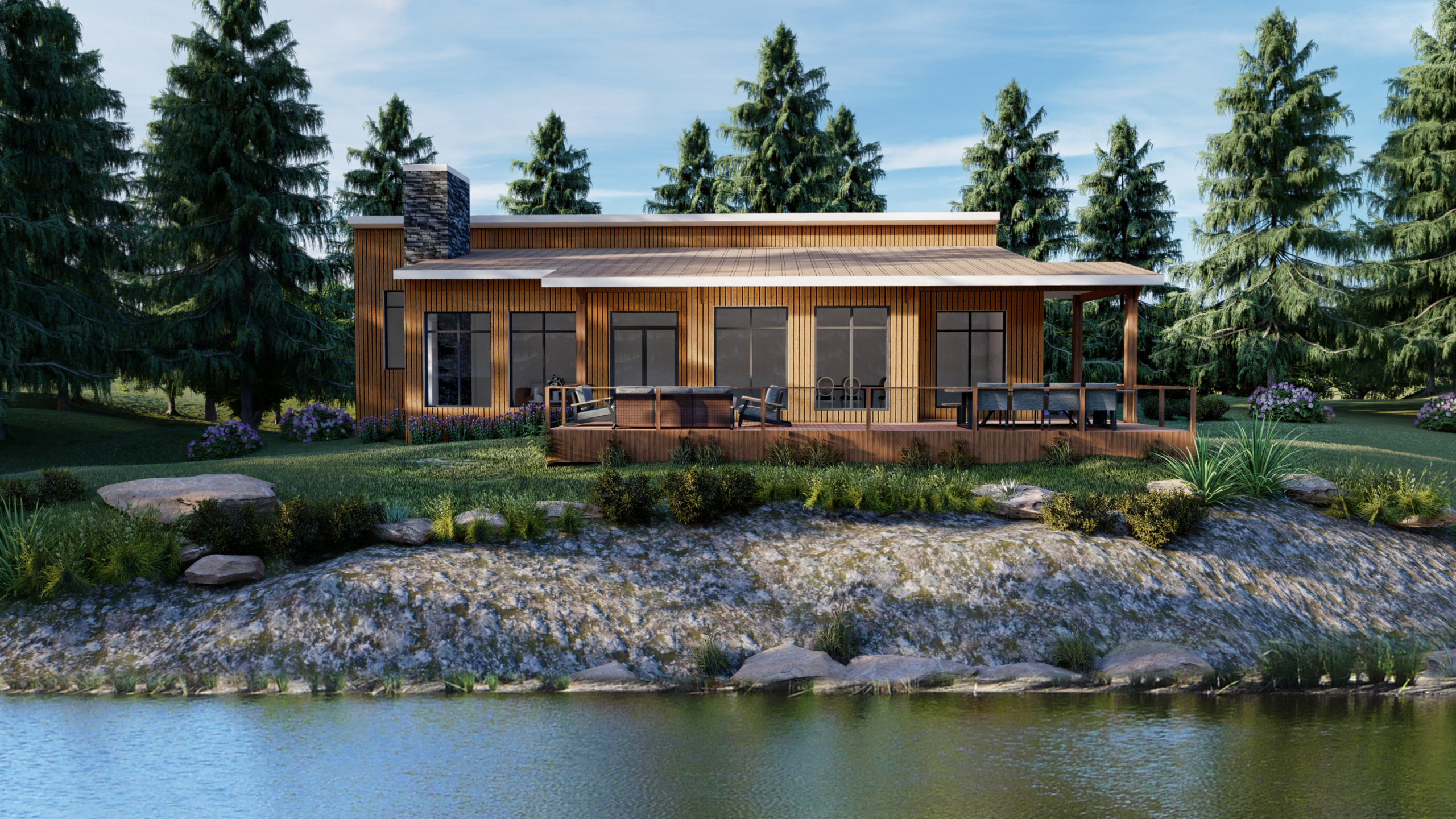 Oxford prefab home plan rendering