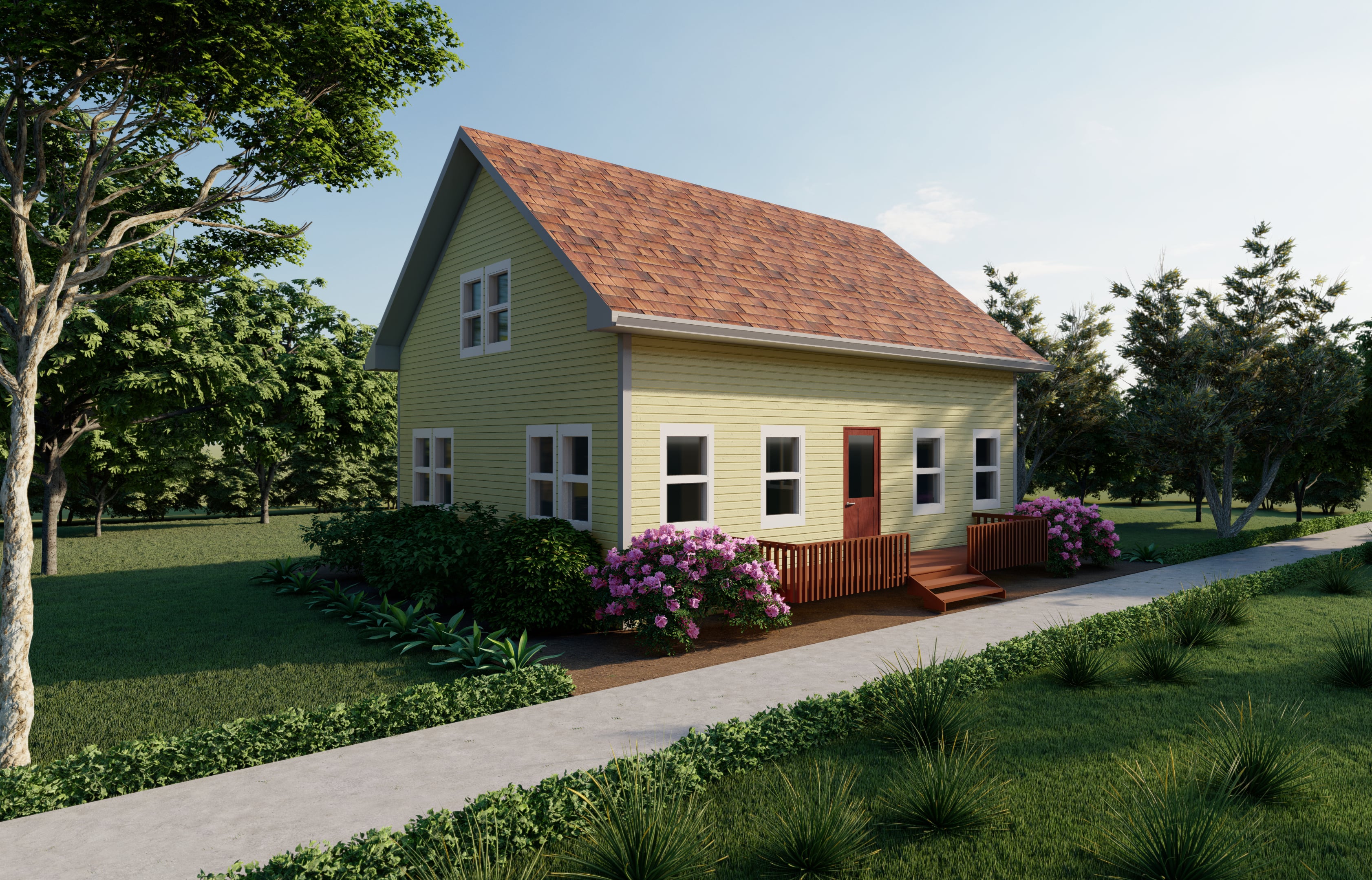 Chebucto prefab home plan rendering
