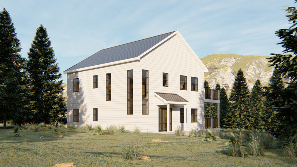 George's Island prefab home plan rendering