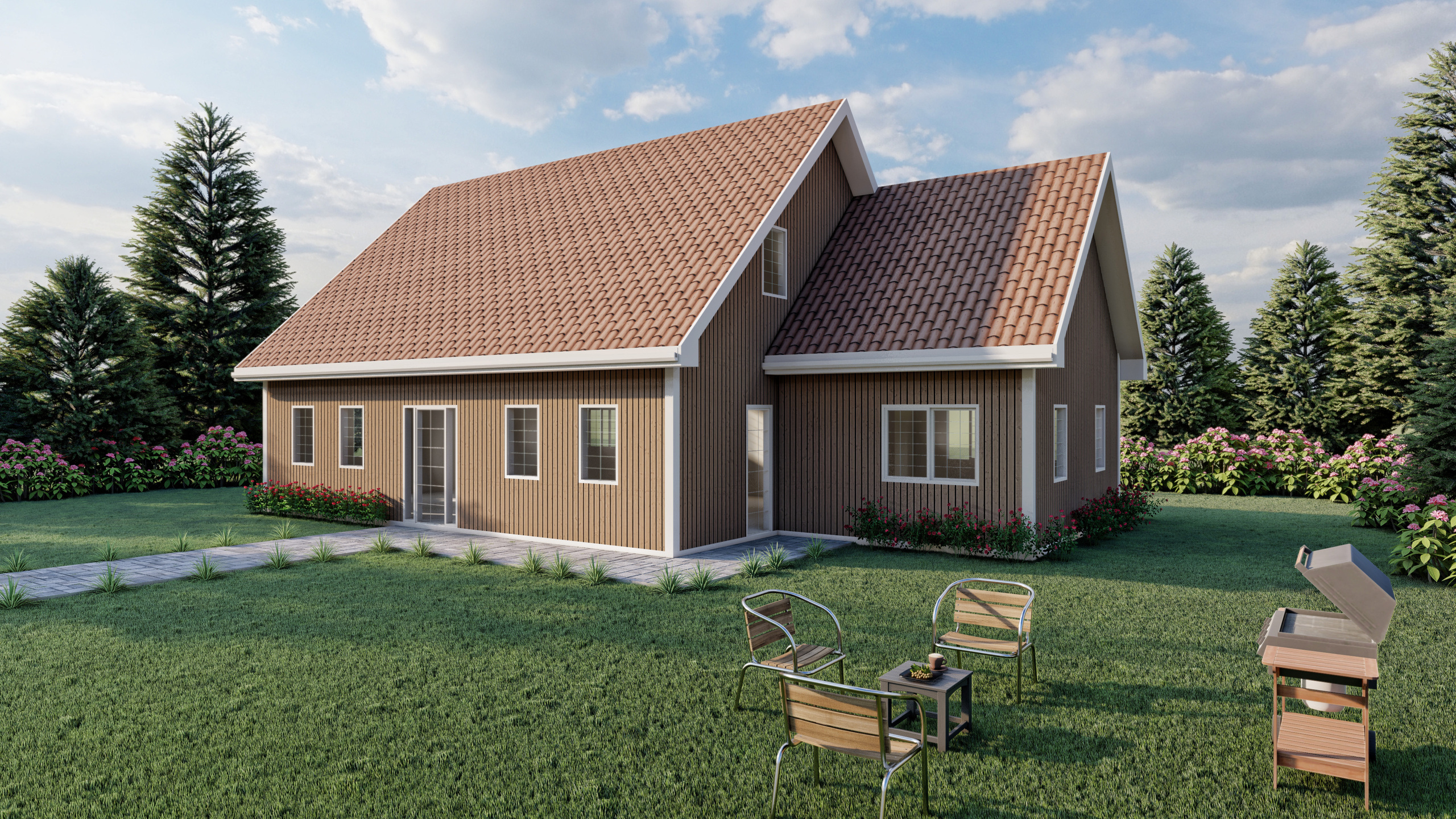 Corner Brook prefab home plan rendering