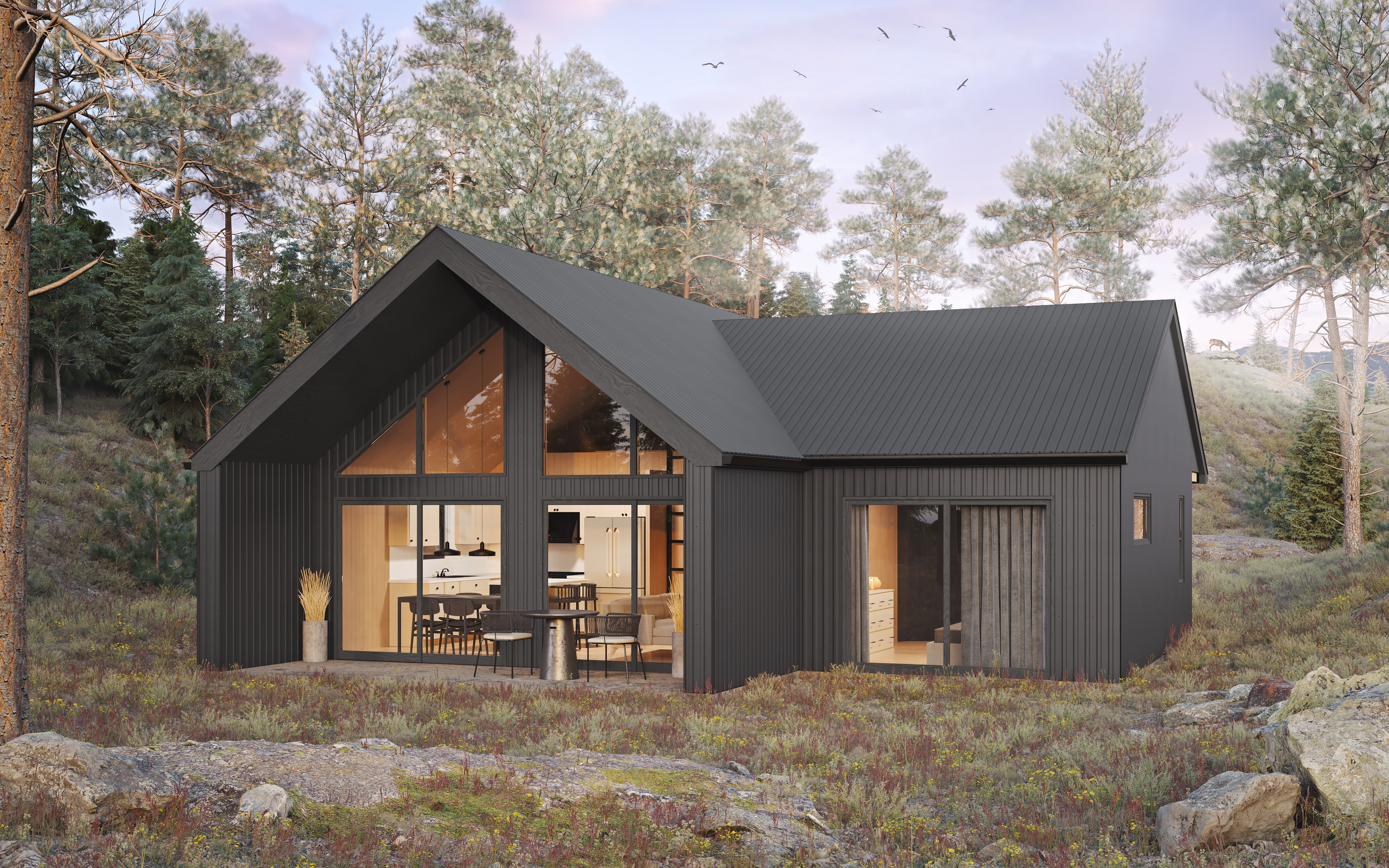 Granville prefab home plan rendering