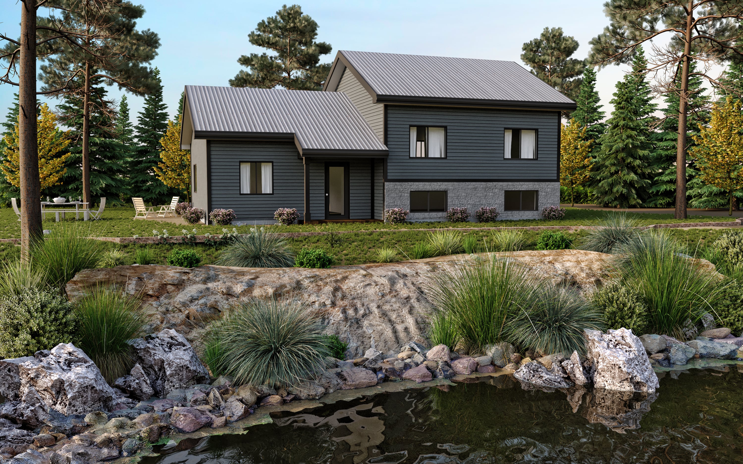 Glace Bay prefab home plan rendering