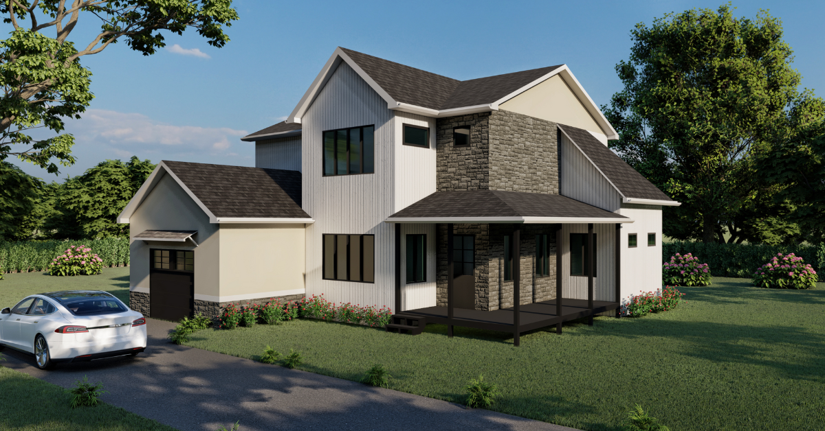 LaHave prefab home plan rendering