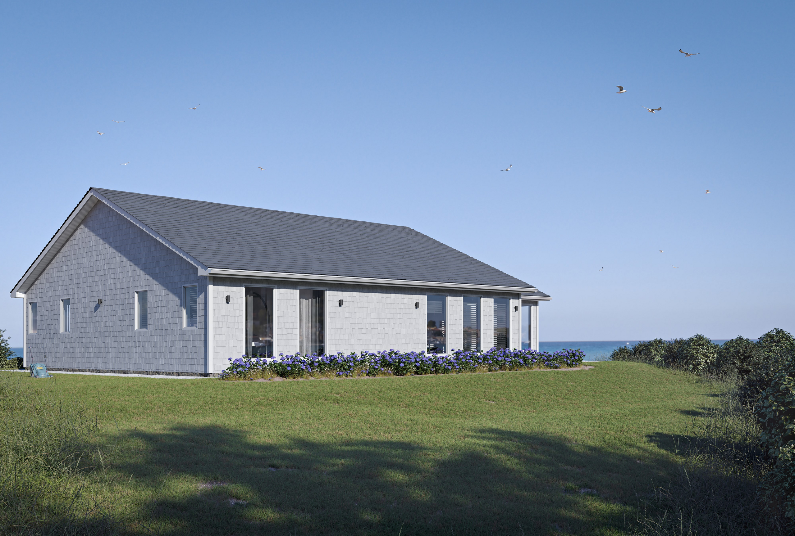 West Bay prefab home plan rendering