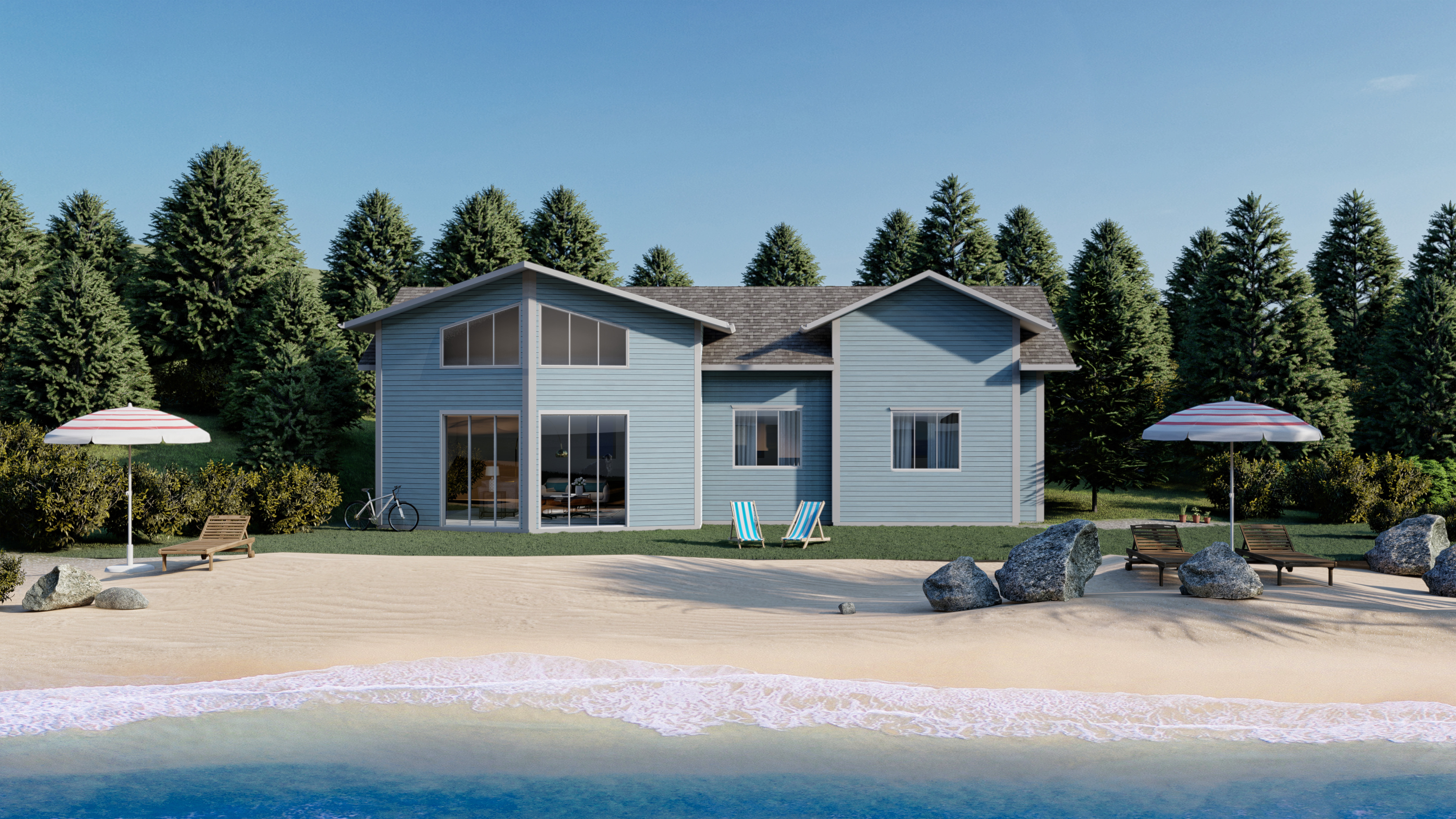 Schooner Cove prefab home plan rendering