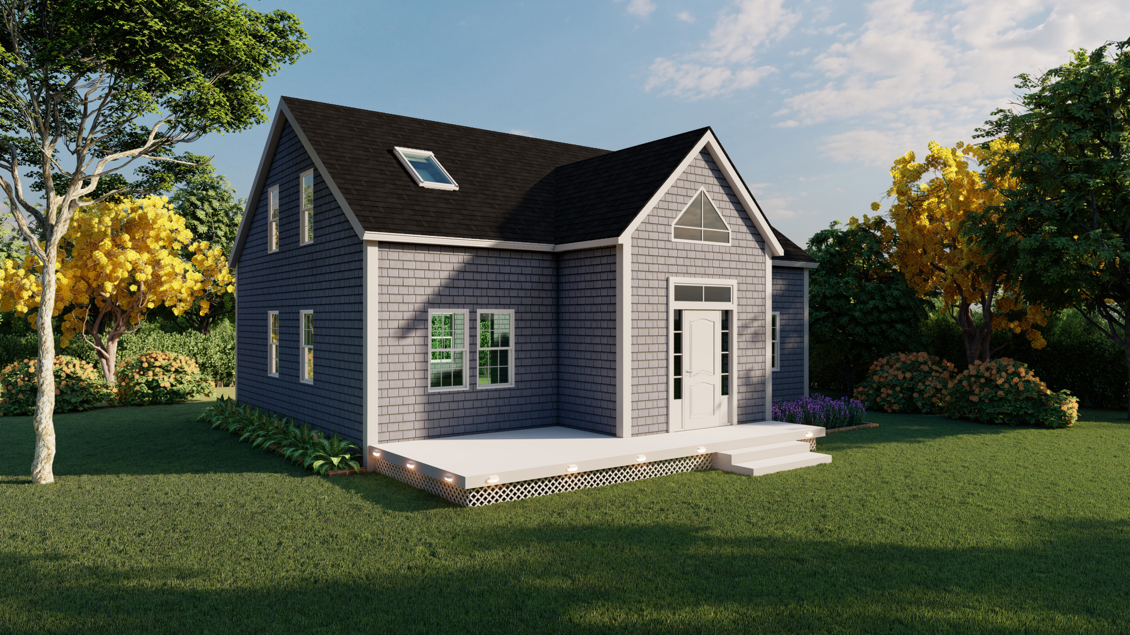 Mod Cod prefab home plan rendering