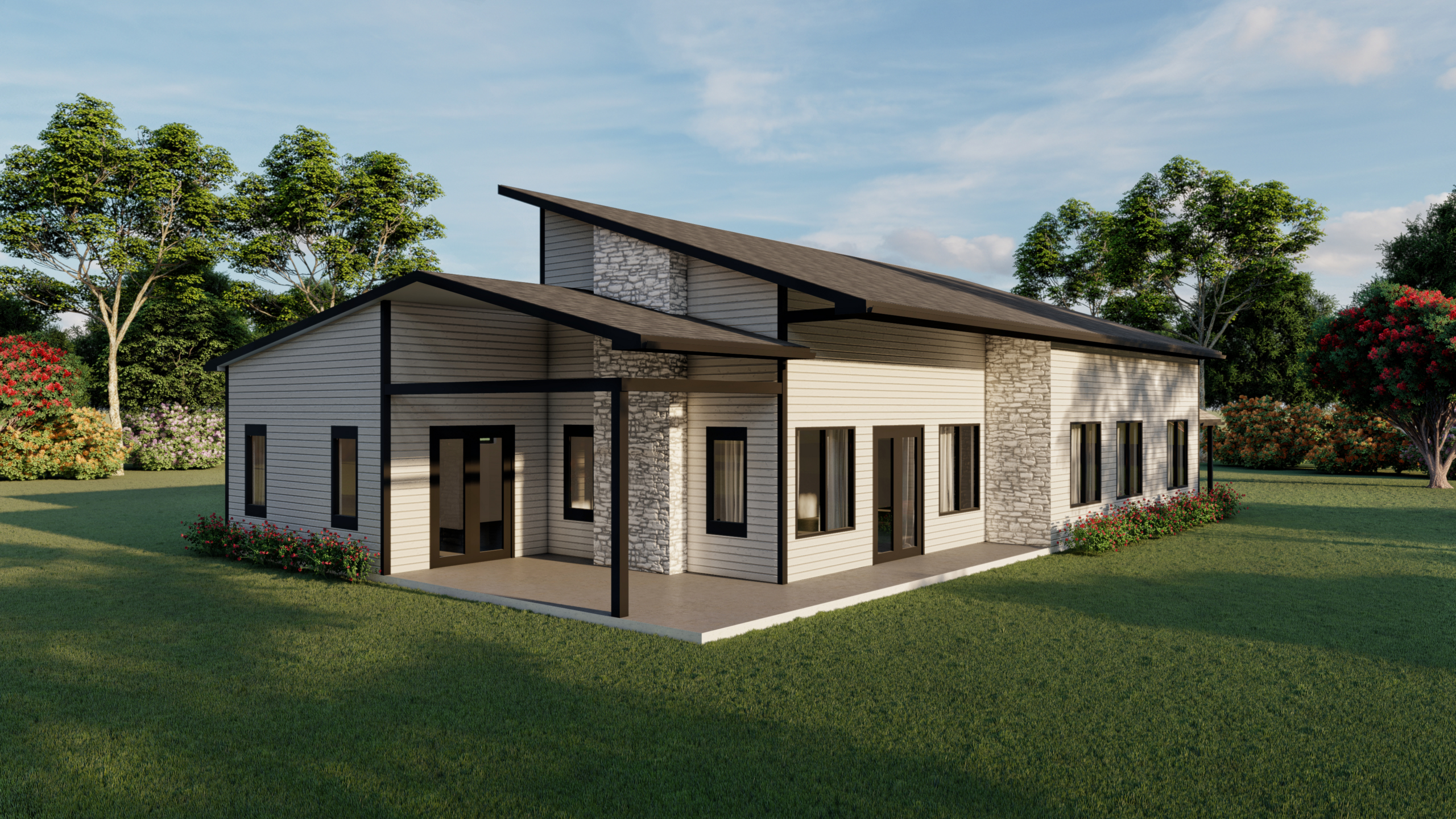 Rose Bay prefab home plan rendering