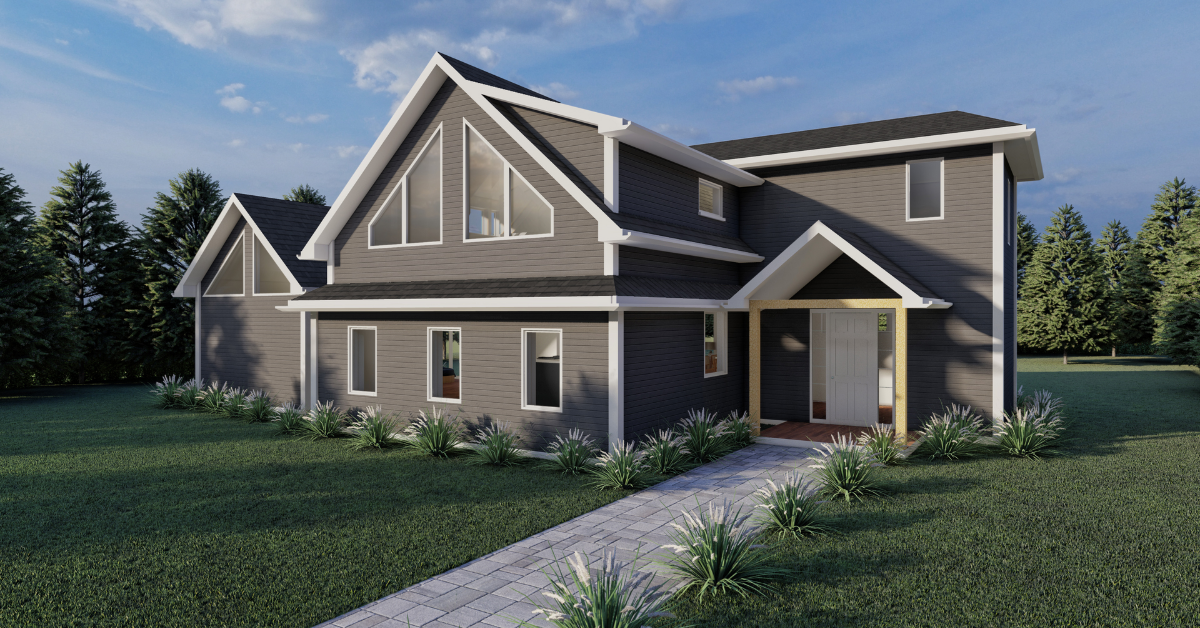 Bayside prefab home plan rendering
