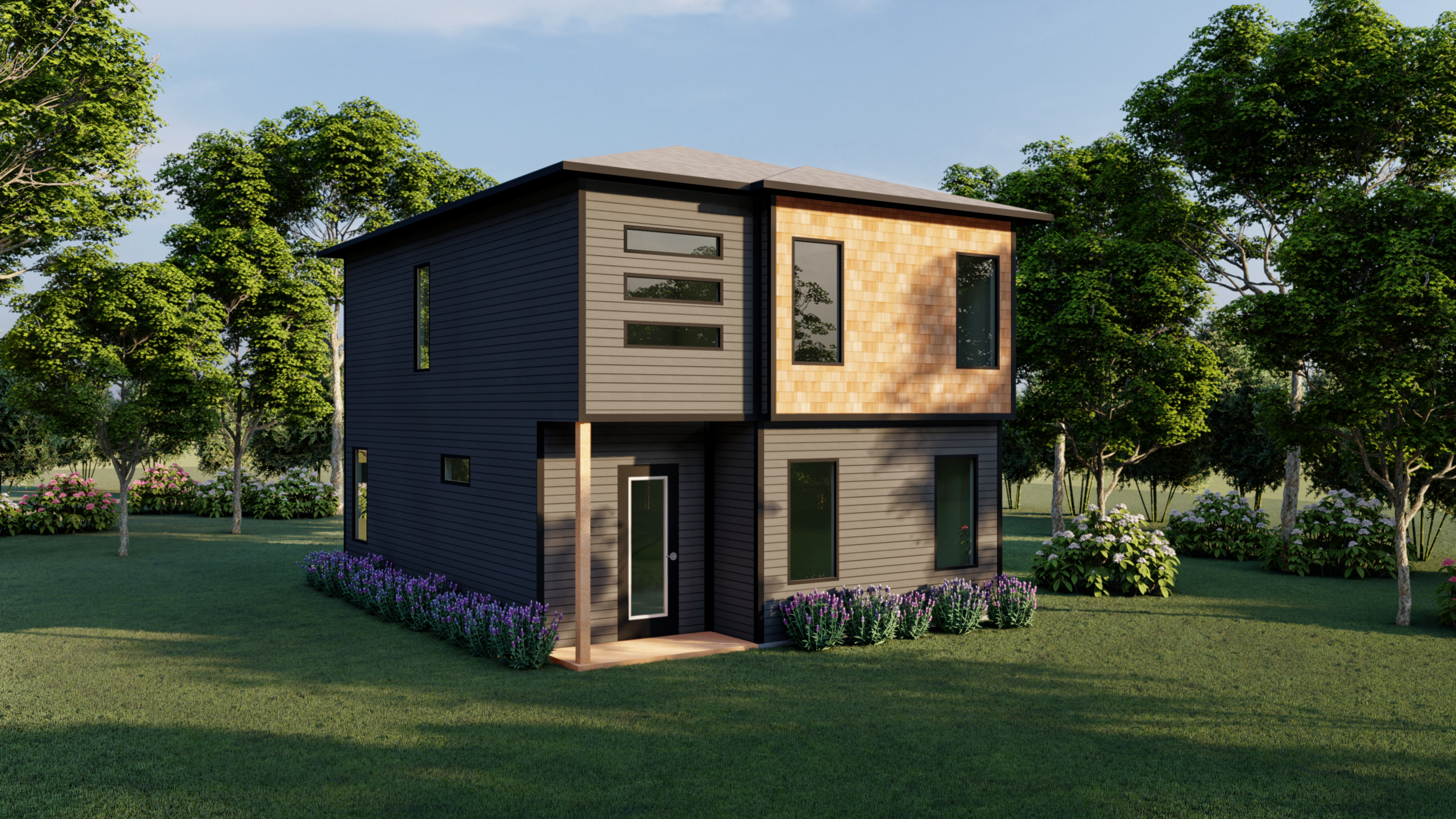 Grand Manan prefab home plan rendering