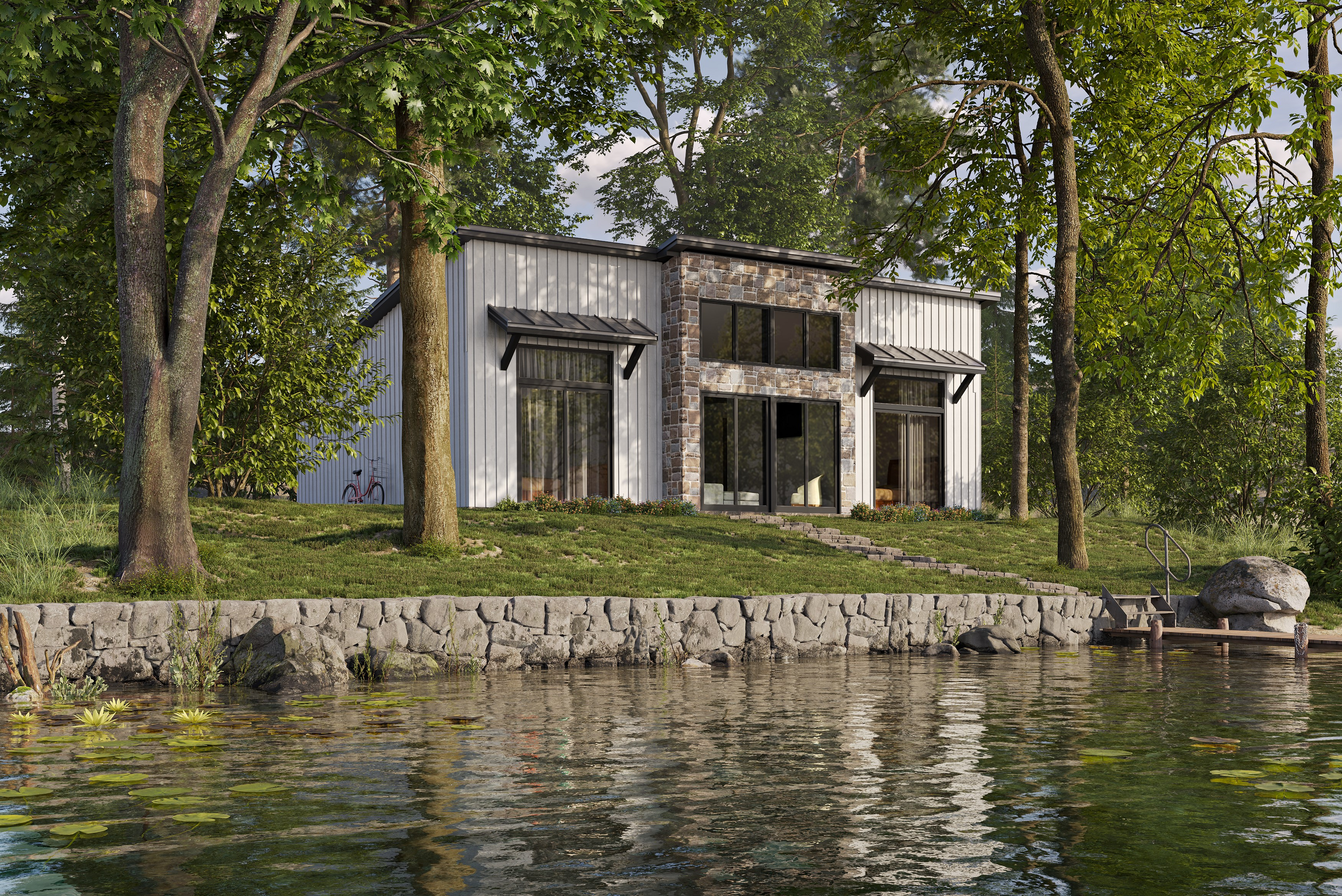 Pacific prefab home plan rendering