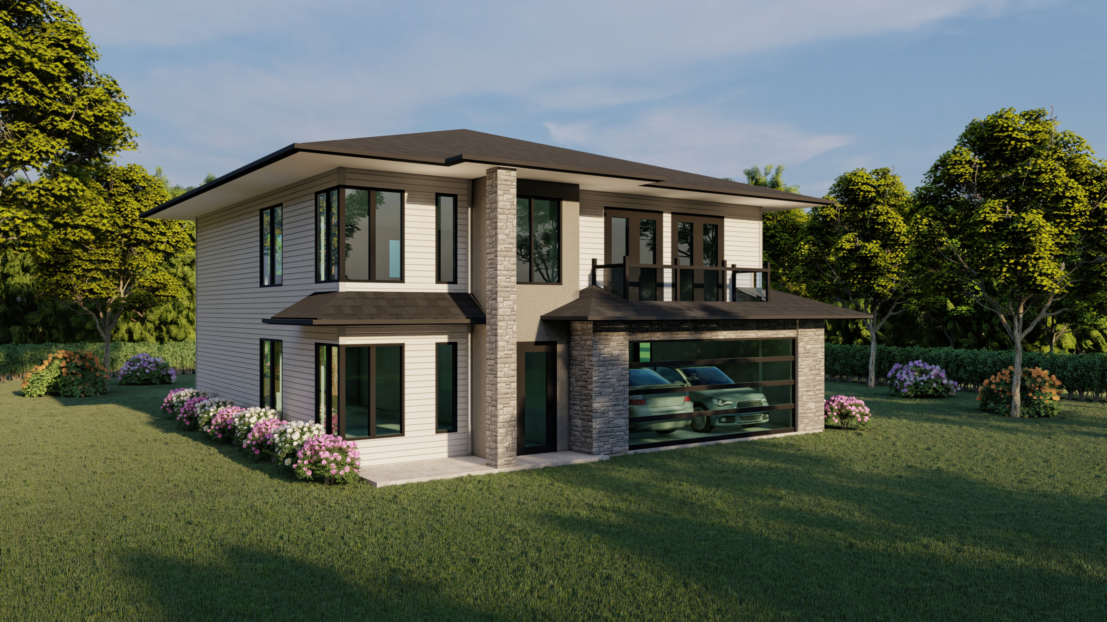 Bedford prefab home plan rendering