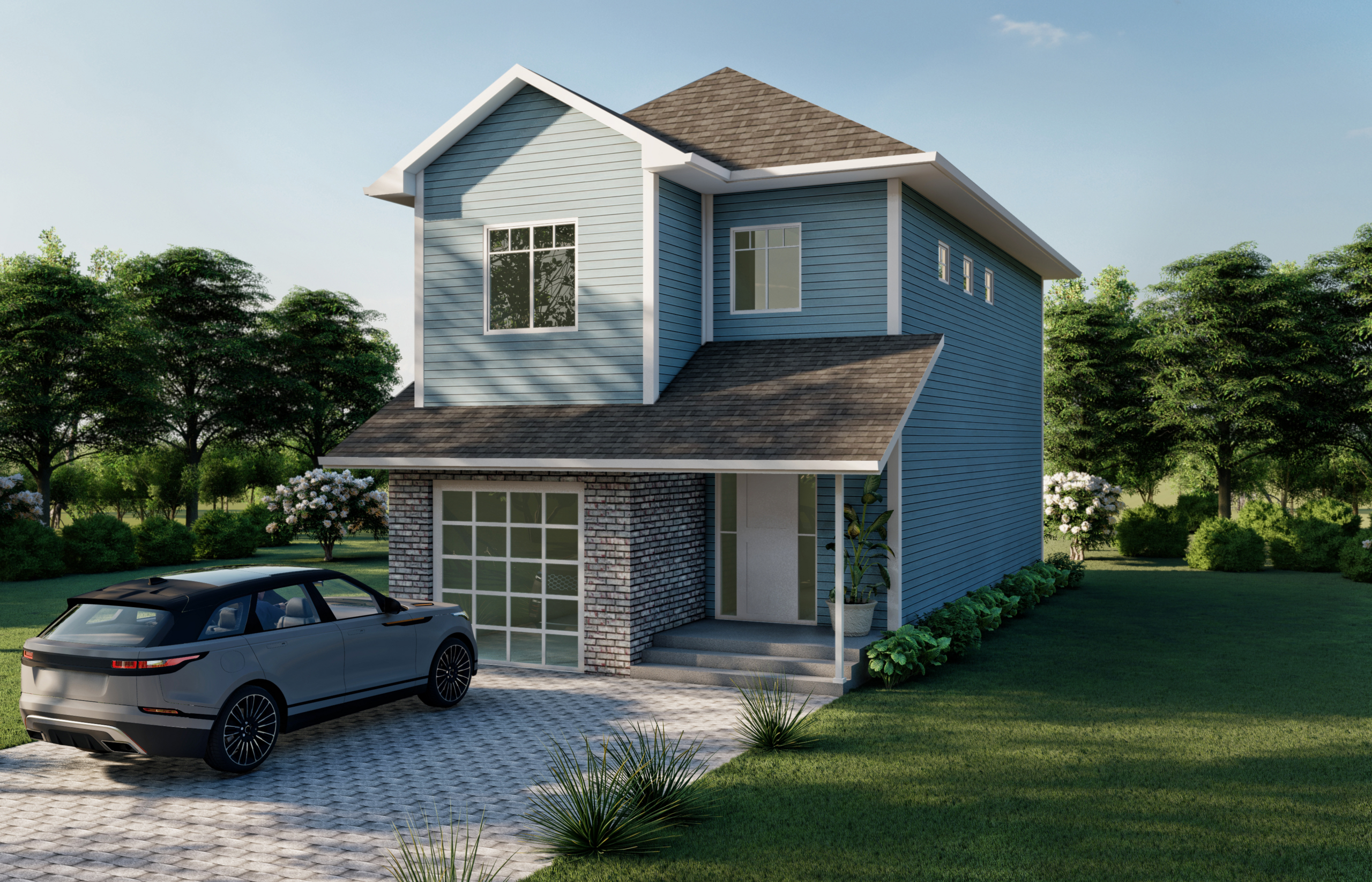 Carbonear prefab home plan rendering