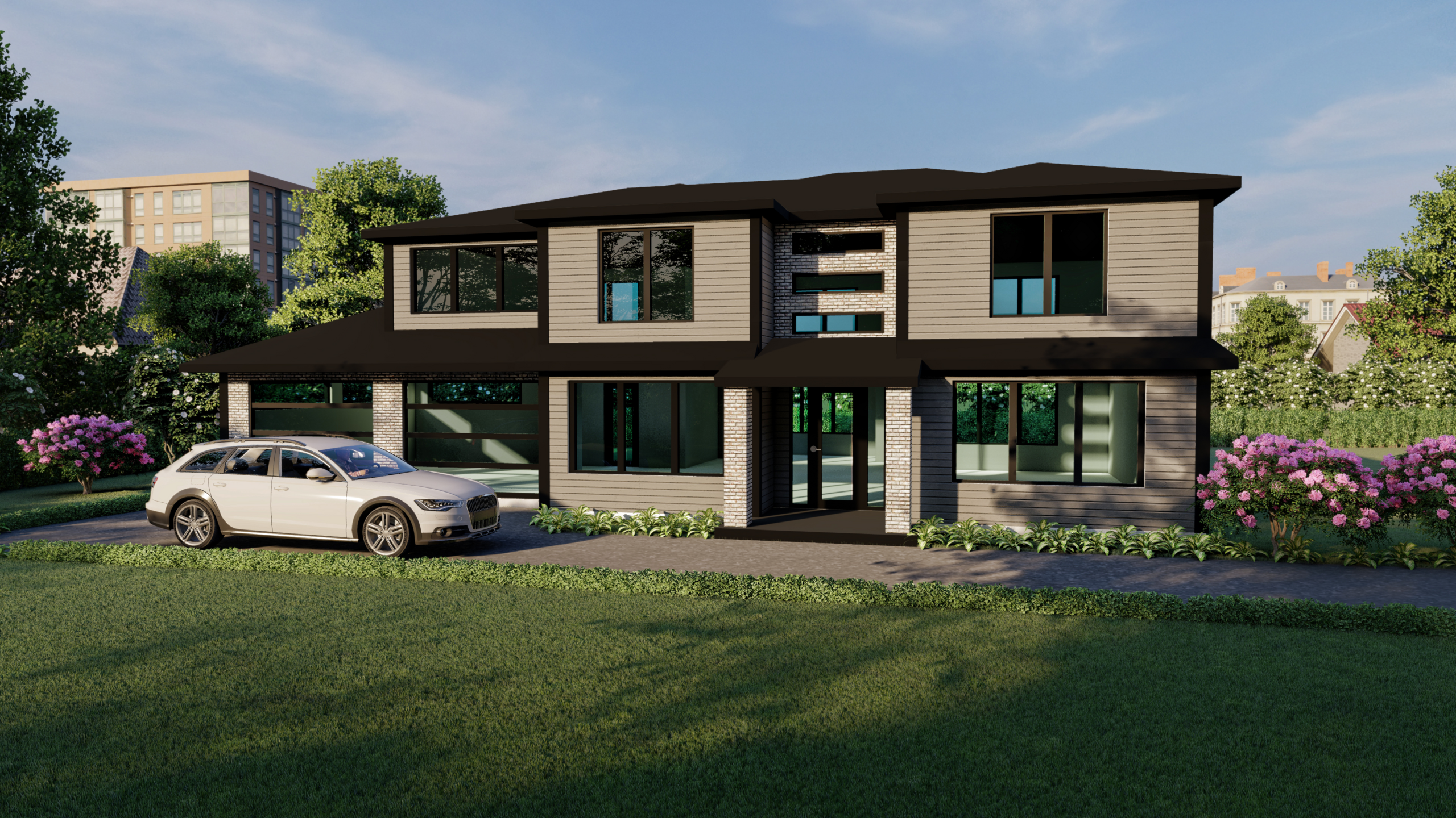 Margaree prefab home plan rendering