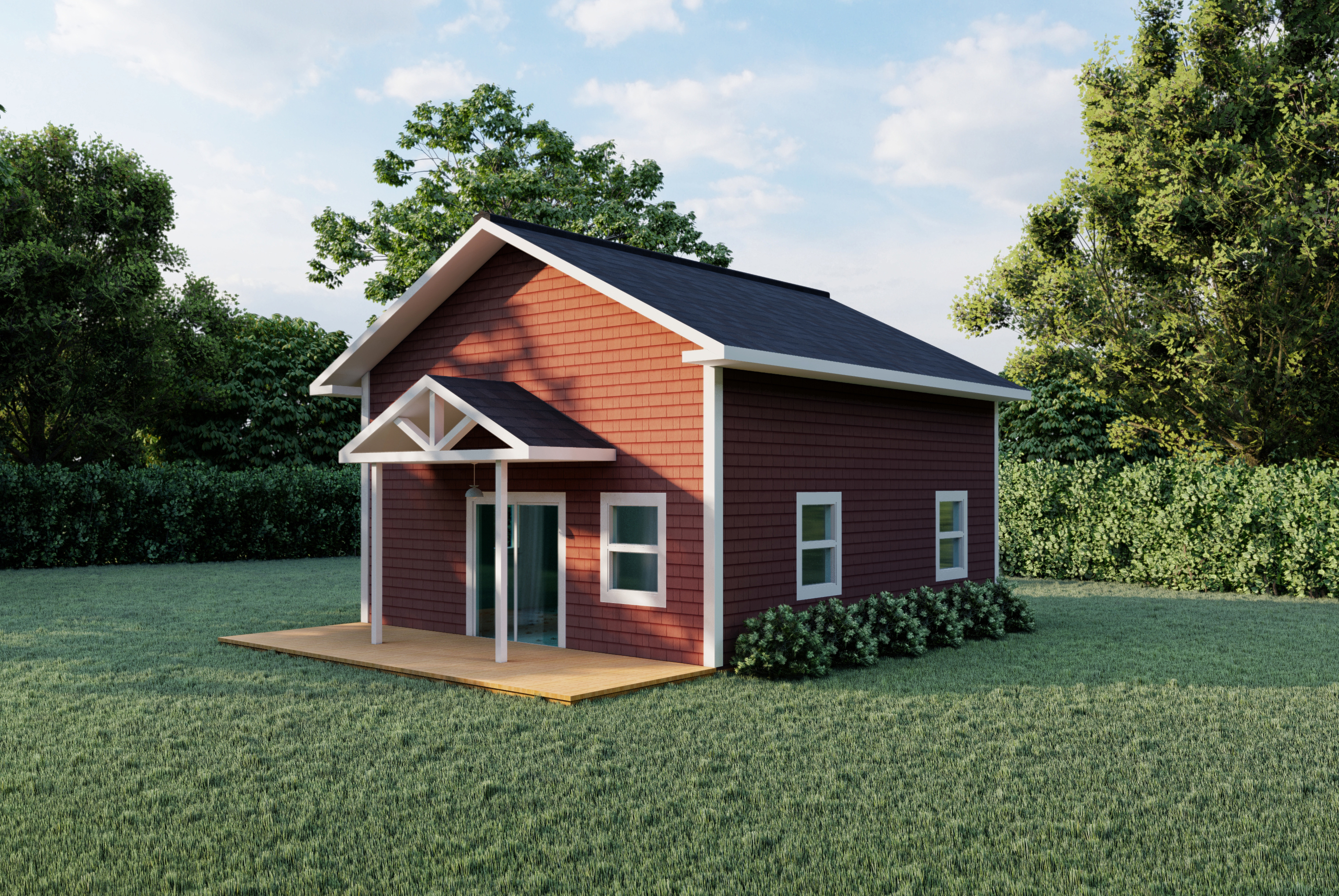 Charlo prefab home plan rendering