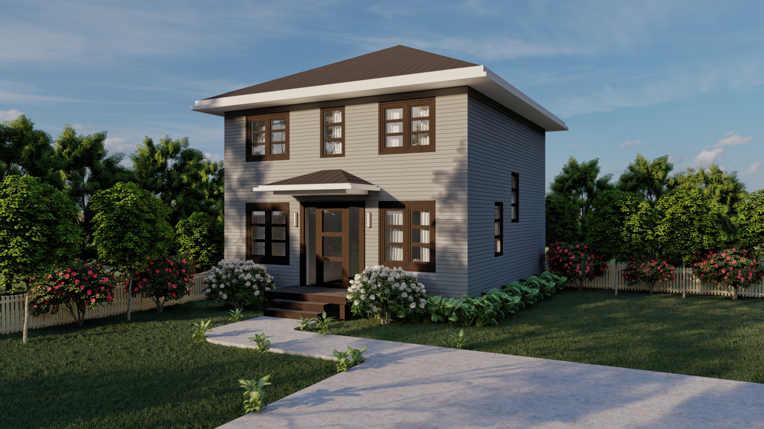 Meteghan prefab home plan rendering